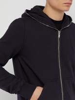 Thumbnail for your product : Rick Owens Full Zip Cotton Hooded Sweatshirt - Mens - Indigo