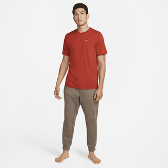 Nike Men's Dri-FIT Yoga T-Shirt in Red - ShopStyle