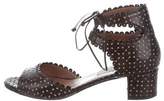 Thumbnail for your product : Tabitha Simmons Leather Laser Cut Sandals