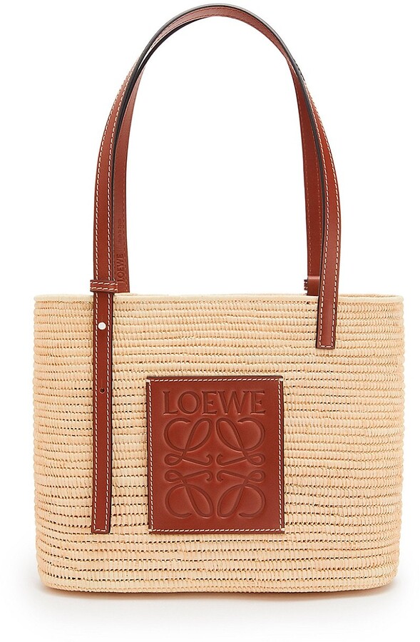 loewe raffia tote small