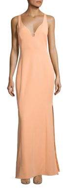 Laundry by Shelli Segal Cutout Stretch Crepe Gown