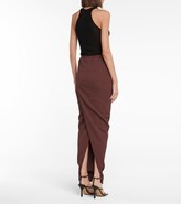 Thumbnail for your product : Rick Owens Pillar cotton-blend maxi skirt
