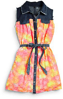 Thumbnail for your product : Flowers by Zoe Girl's Denim Lace Dress