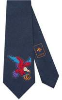 Thumbnail for your product : Gucci Eagle embroidered silk tie