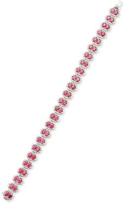 Macy's Certified Ruby Tennis Bracelet (12 ct. t.w.) in Sterling Silver, Created for