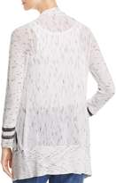 Thumbnail for your product : Nic+Zoe Dash Open-Front Stripe-Panel Cardigan