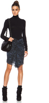 Thumbnail for your product : Enza Costa Cashmere Cuffed Turtleneck Cotton-Blend Sweater in Black