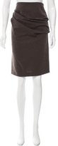 Thumbnail for your product : Brunello Cucinelli Ruched Knee-Length Skirt