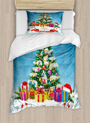 Ambesonne Christmas Duvet Cover Set