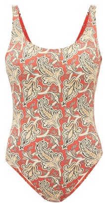 Etro Low-back Paisley-print Swimsuit - Red