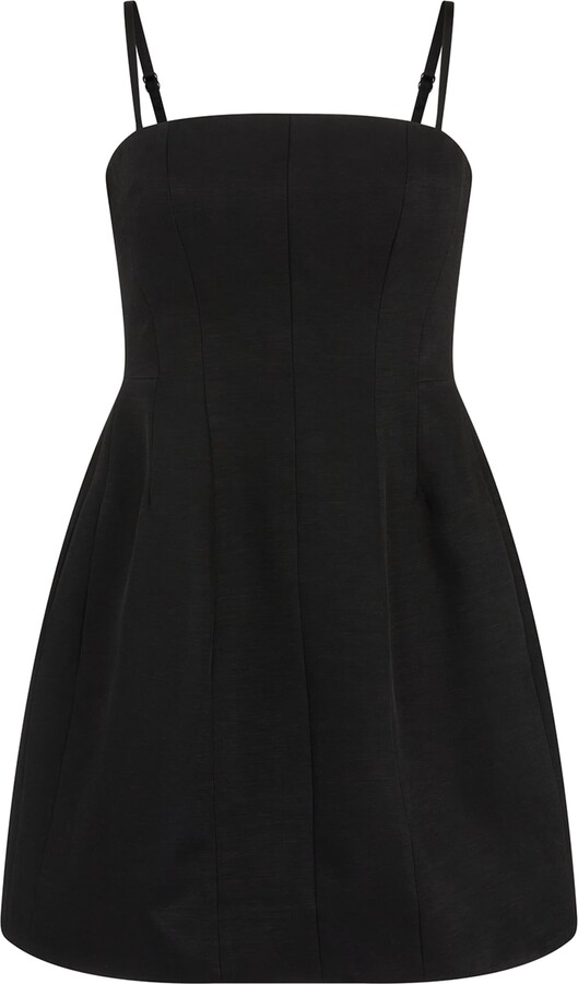 Maje Linen-Blend Strapless Mini Dress