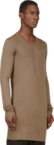 Thumbnail for your product : Rick Owens Khaki Overlong Draping T-Shirt