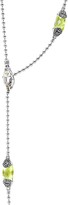 Thumbnail for your product : Lagos 18K Gold and Sterling Silver Caviar Color Station Necklace with Green Quartz, 34