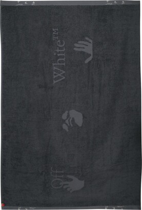 Off-White Embroidered Logo Bath Towel