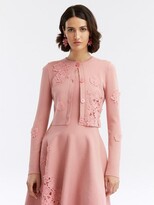 Thumbnail for your product : ODLR Cropped Guipure Lace Cardigan