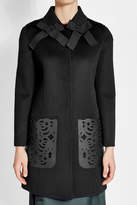 Thumbnail for your product : Fendi Wool Coat with Leather Pockets