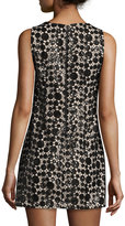 Thumbnail for your product : Alice + Olivia Clyde Sequined Lace Shift Dress, Black/Sesame