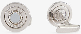 Dunhill Mens Gyro Rhodium-Plated 925 Sterling Silver and Pinctada Maxima Cufflinks 1Size