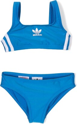 Adidas Kids logo-print Bikini Set - Blue