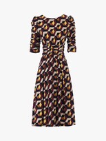 Thumbnail for your product : Jolie Moi Geometric Boat Neck Midi Dress