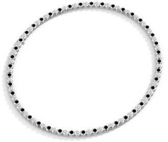 Natori Indochine 14k Black & White Diamond Hexagon Tennis Necklace