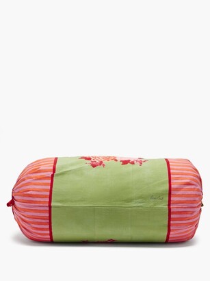LISA CORTI Paloma Corolla Cotton Bolster Cushion - Pink Multi