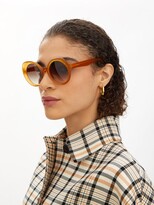Thumbnail for your product : Lapima Carlota Round Acetate Sunglasses - Dark Orange