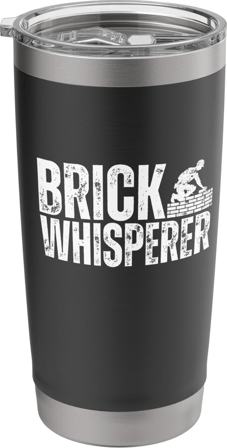 Bricklayer Brick Mason Building Masonry Brick Whisperer Retro Vintage Funny Bricklayer Stainless Steel Insulated Tumbler
