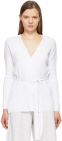Thumbnail for your product : MAX MARA LEISURE White Cavallo Belted Cardigan