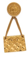 Thumbnail for your product : WGACA What Goes Around Comes Around Vintage Chanel Coin & Dangle Bag Brooch