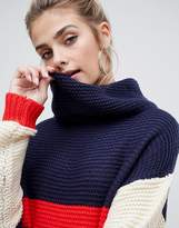 Thumbnail for your product : Brave Soul patchy stripe jumper
