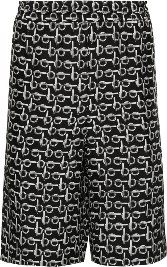 Burberry B elasticated-waistband silk shorts