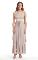 Thumbnail for your product : Eliza J Sleeveless Lace & Chiffon Gown