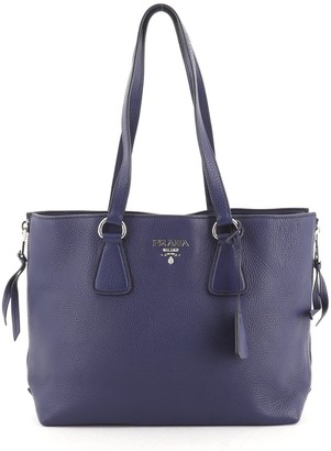prada daino side zip leather shopper
