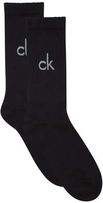 Calvin Klein Ribbed Logo Socks (Pack of 2)