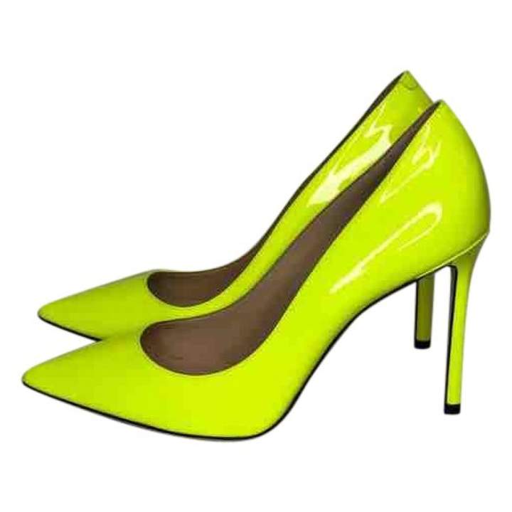 yellow patent leather heels