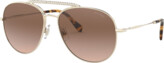 Thumbnail for your product : Miu Miu Mirrored Metal Aviator Sunglasses