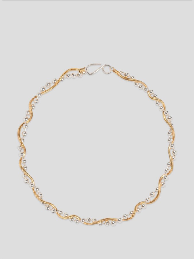 Sapir Bachar Twist Gold Beaded Necklace - ShopStyle