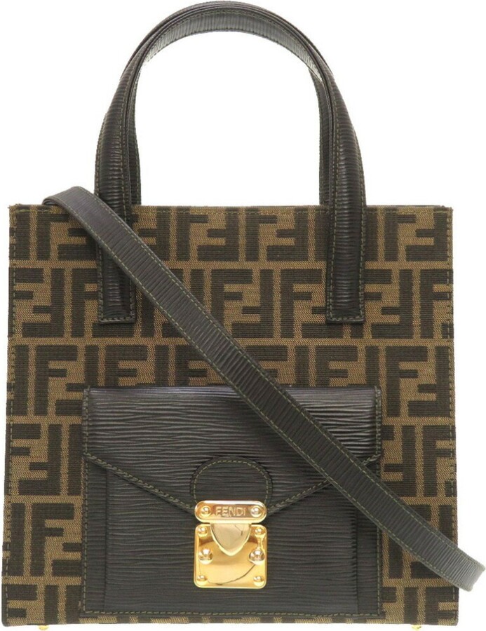 Fendi Zucca Brown Canvas Tote Bag (Pre-Owned) - ShopStyle
