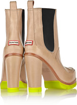 Thumbnail for your product : Hunter Original Neon-trimmed leather ankle boots