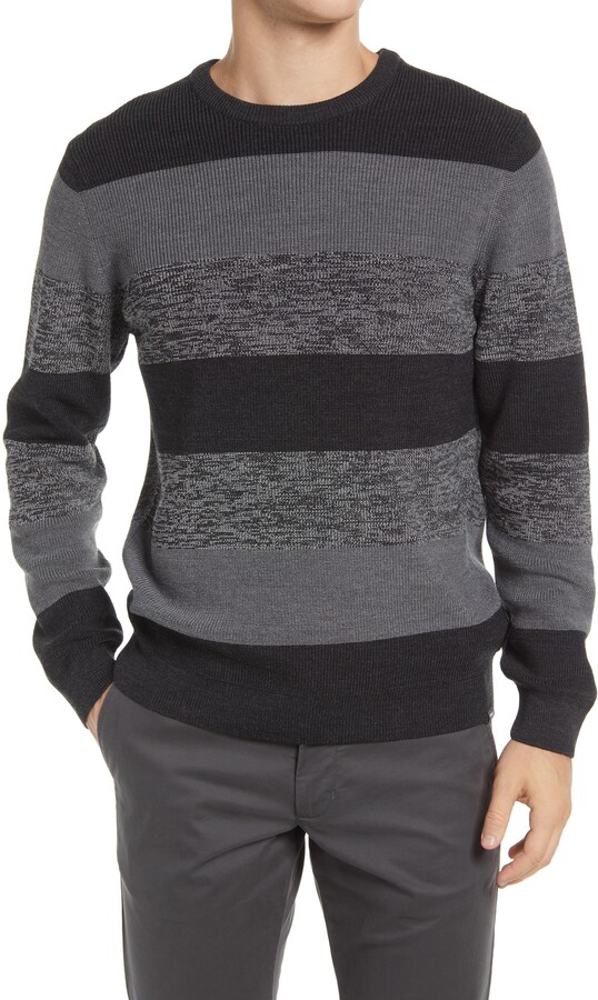 Brax Rick Feel Good Sportive Stripe Wool Blend Crewneck Sweater - ShopStyle