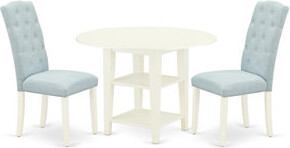 One Allium Way Landen Drop Leaf Solid Wood Dining Set