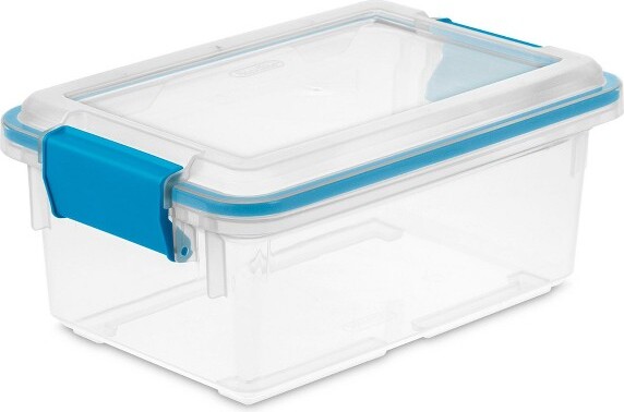 Sterilite 70 Qt Ultra Latch Box, Stackable Storage Bin With Lid, Plastic  Container With Heavy Duty Latches To Organize, Clear And White Lid, 12-pack  : Target