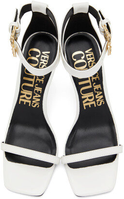 Versace Jeans Couture White Couture I Heeled Sandals