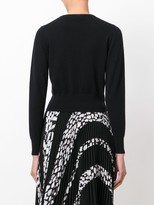 Thumbnail for your product : N.Peal Cropped Contrast Button Cardigan