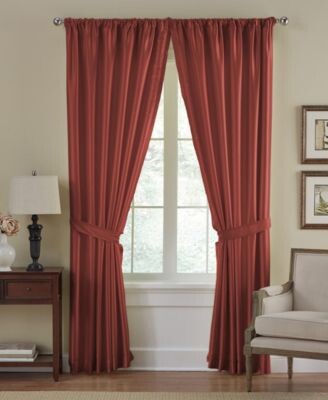 Elrene Home Fashions Versailles Faux Silk Blackout Window Curtain