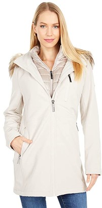 calvin klein faux fur short jacket