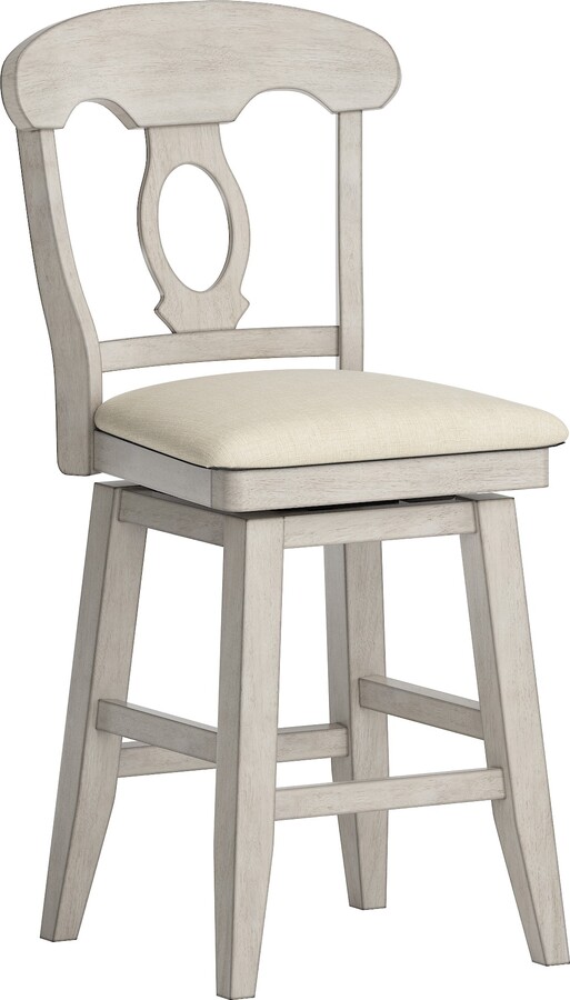 Inspire Q Eleanor Napoleon Back Wood Swivel Chair by Classic