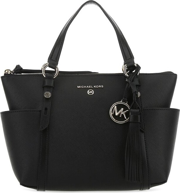 small convertible top zip leather tote