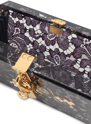 Dolce & Gabbana Dolce Lace And Perspex Box Clutch